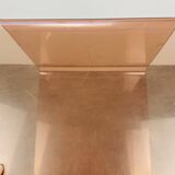 Smoked plexiglass cube side table by Michel Dumas, 1970s
