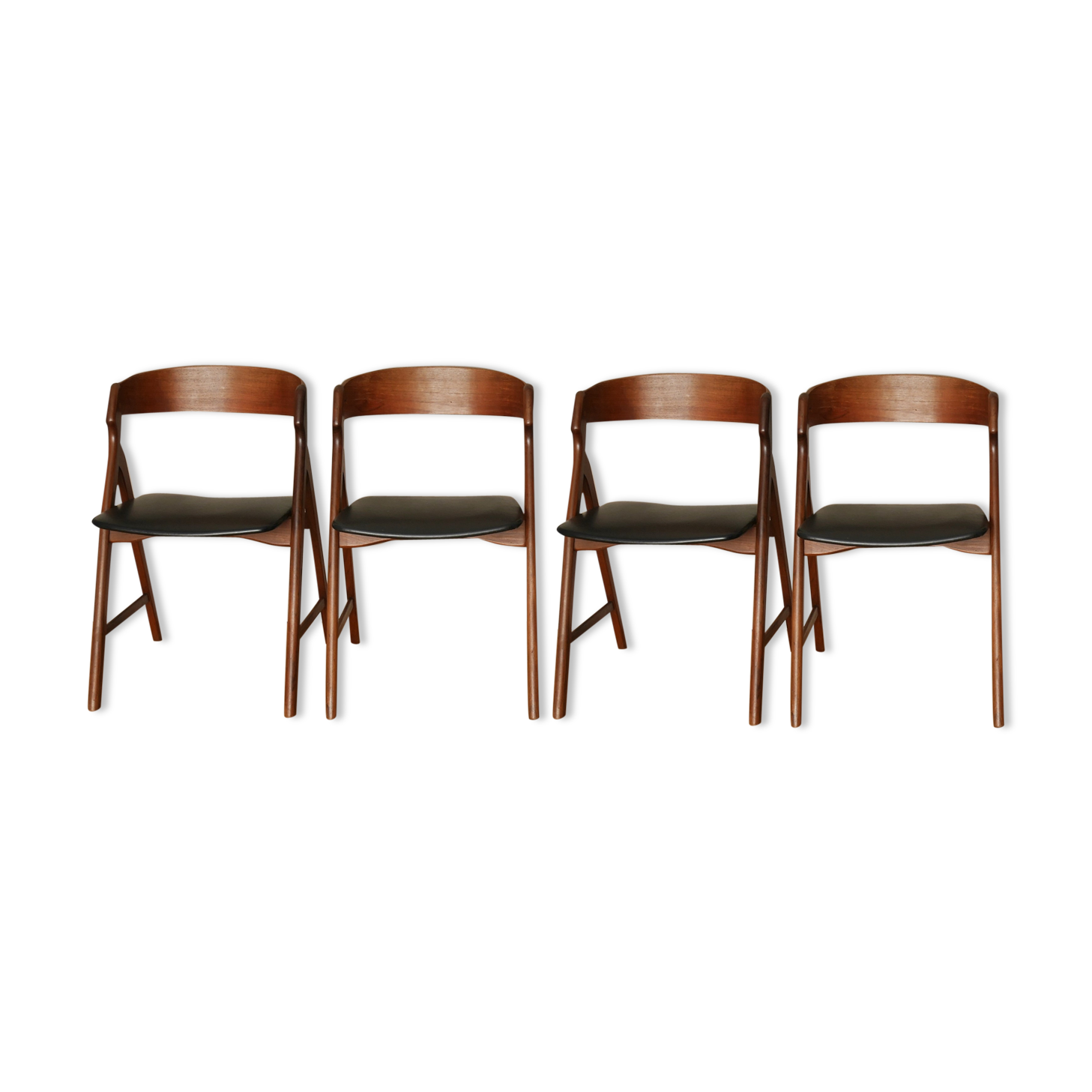 4 chairs Scandinavian Kristiansen teak 60s