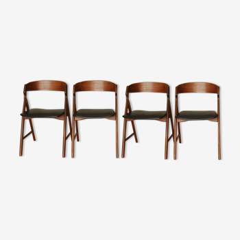 4 chairs Scandinavian Kristiansen teak 60s
