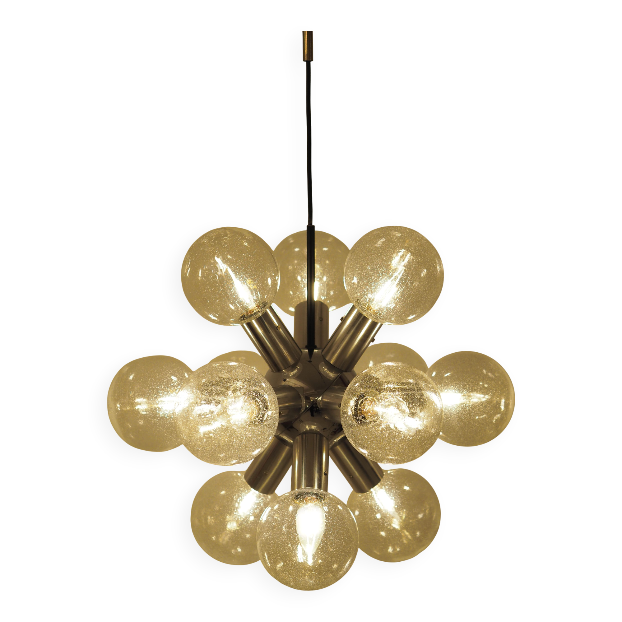 Lustre "Atomium" in the shape of Sputnik by J.T. AGE Kalmar, 1960s.