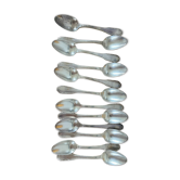 Box of 12 silver-plated metal spoons - Art Deco style