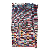 Colorful Boucherouite Moroccan rug - 141 x 237 cm