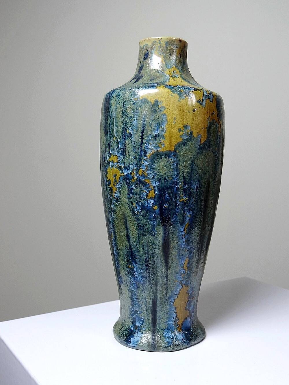 アルフレッド・ルノローAlfred Renoleau Rare small antique vase Alfred Renoleau stoneware crystalline