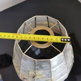 Mother-of-pearl and brass lampshade