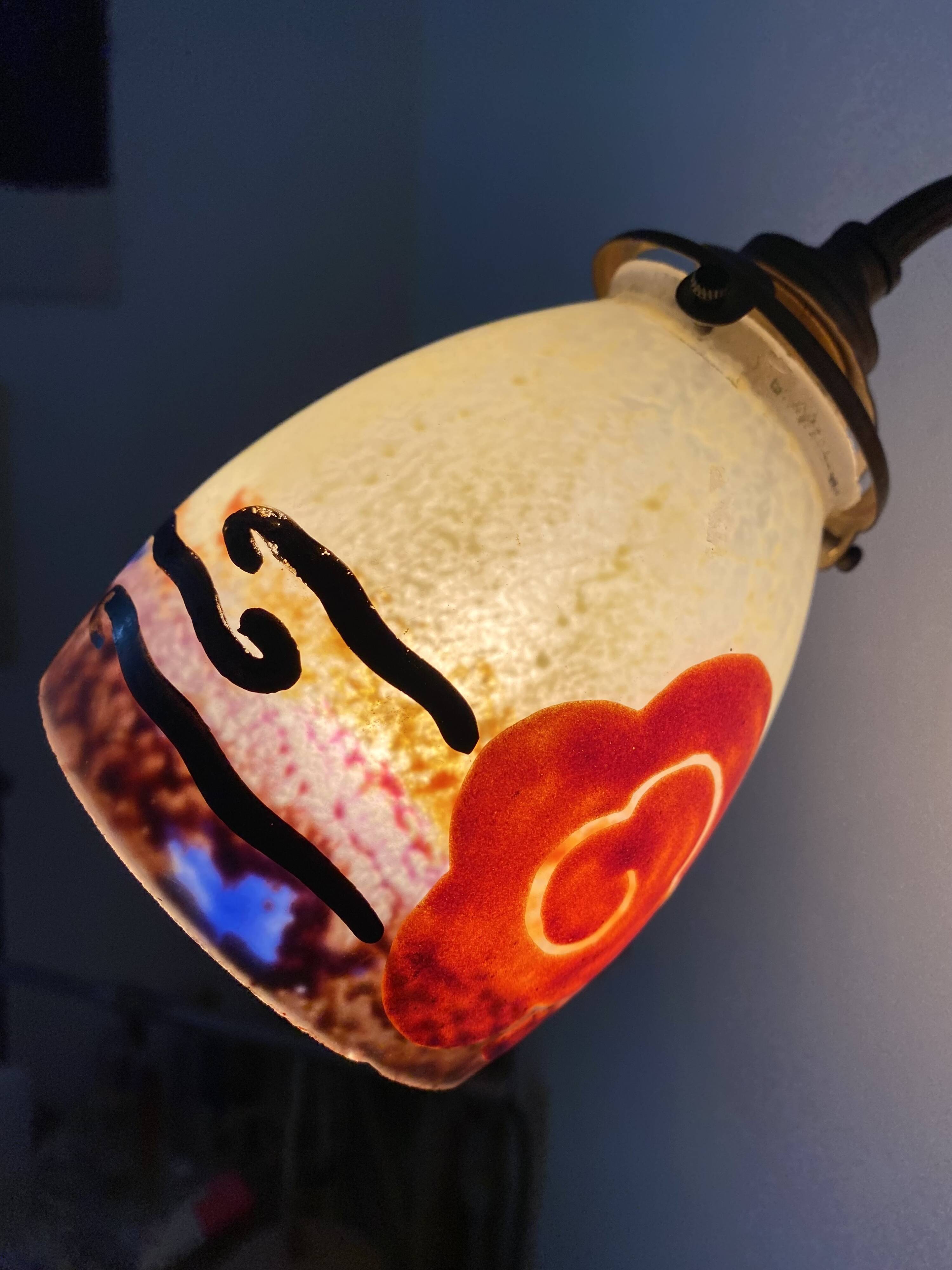 Antique bronze and glass paste wall light