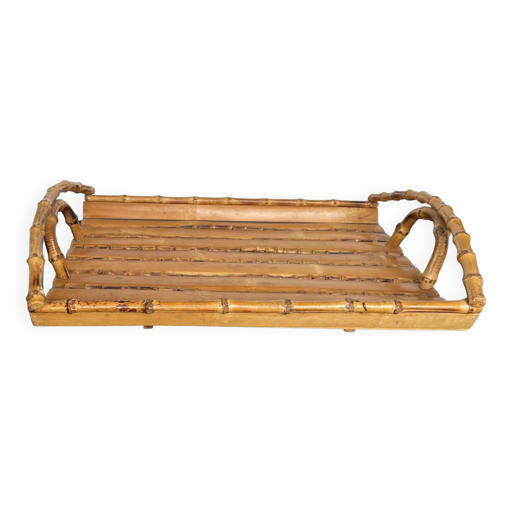 Vintage rattan tray