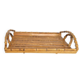Vintage rattan tray