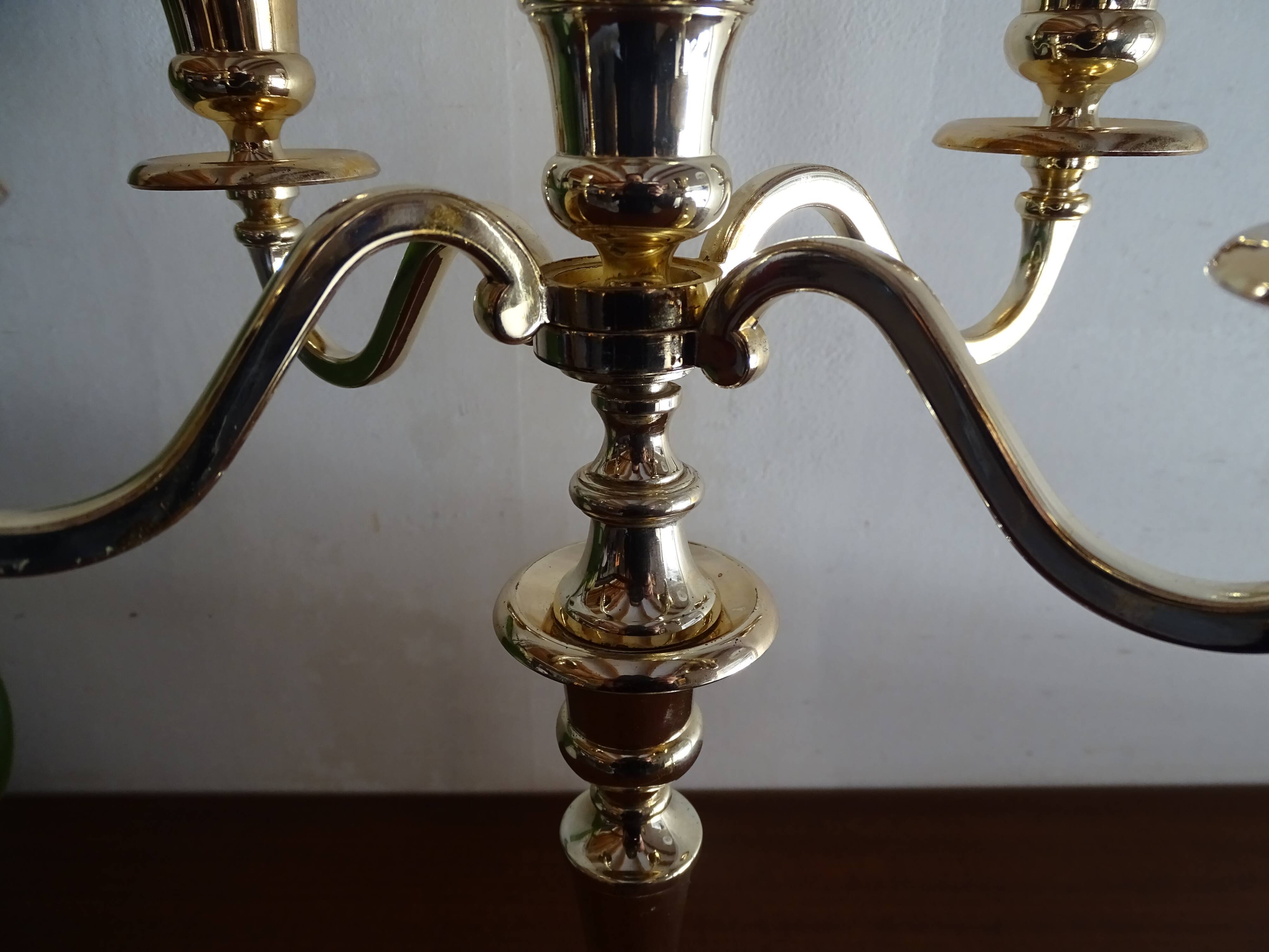 Candlestick 5 burners vintage chromed metal