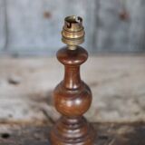 wood lamp, vintage wooden lamp base, table lamp, living room lamp