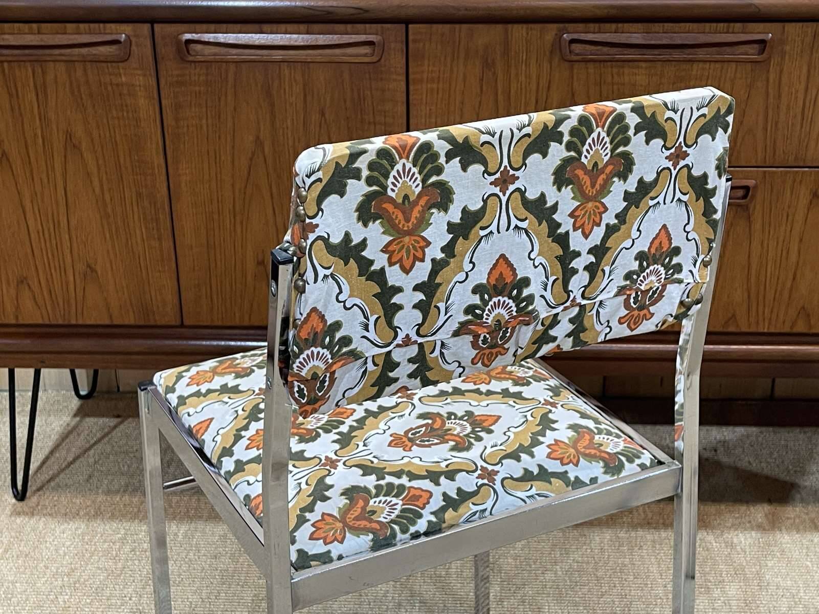 Pair of chrome chairs from the 70