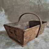 Antique picking basket harvest tray picking basket french
