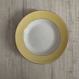 White and pastel yellow Amandinoise plates