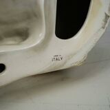 Large Italian Ceramic Sitting Collie Dog Sculpture, 1970s