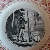 Talking plate with theme Gien N° 1 late nineteenth