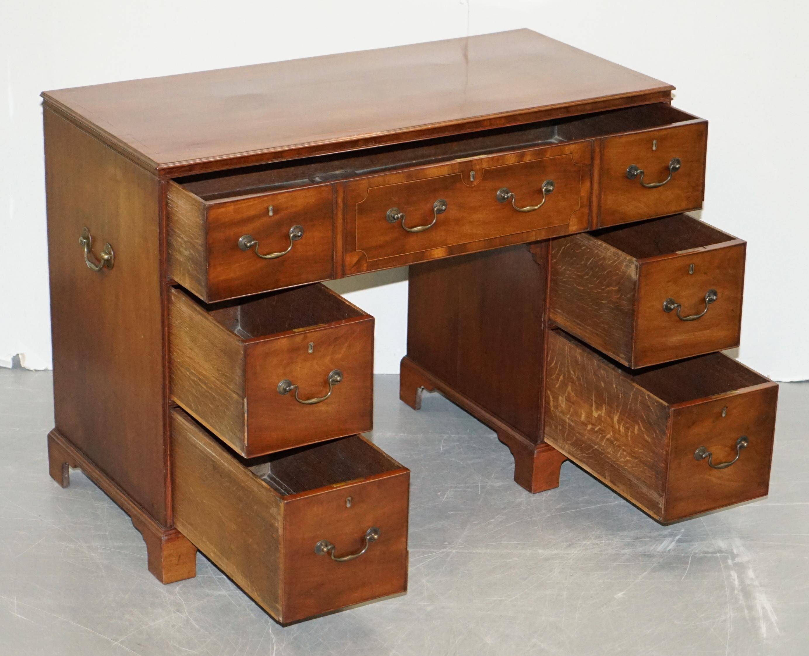 Georgian military campaign desk Regency with large map drawer