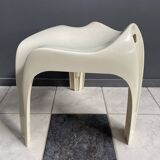 Casala white low stool 1970s