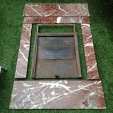 Fireplace in red marble from Languedoc