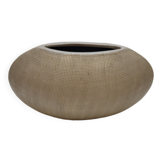 Vase lentille en céramique beige