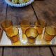 Lot de 6 verres ambré 70