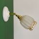 Vintage tulip wall light in frosted and amber glass