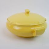 Large yellow modernist soup tureen