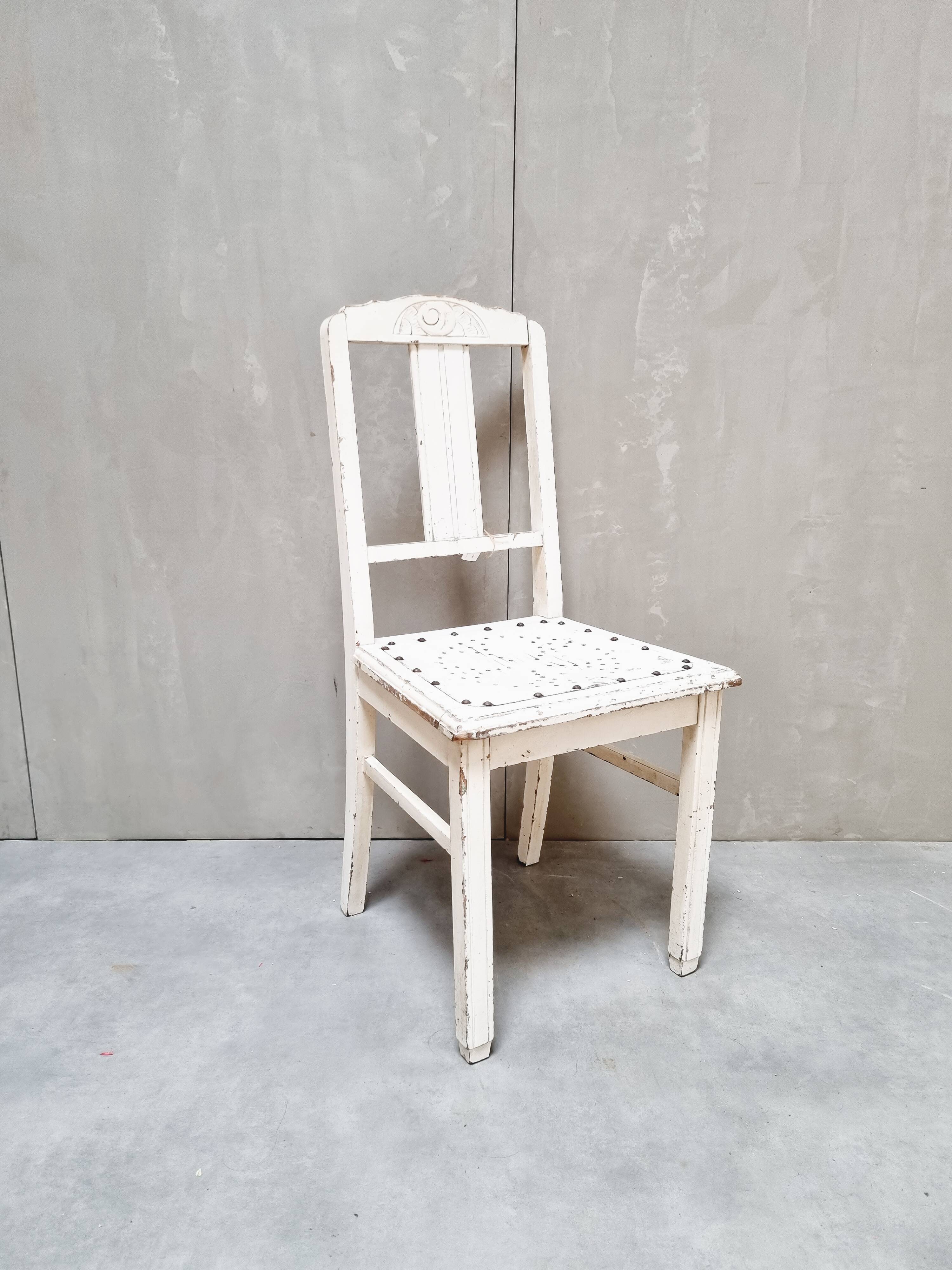 Old patinated wooden chair