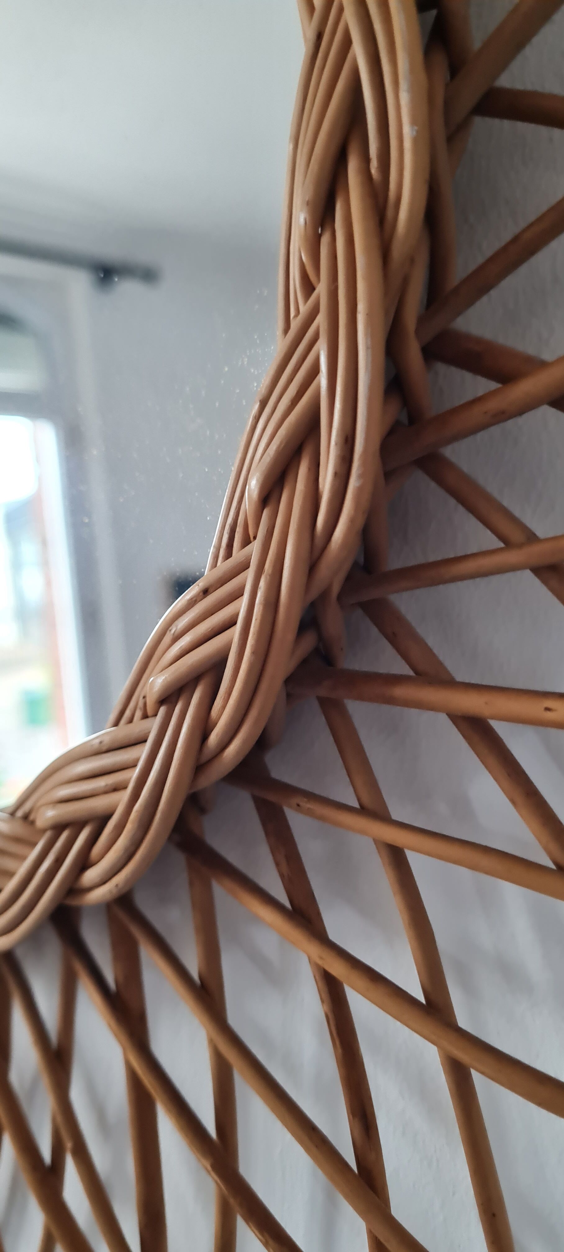 Wicker mirror