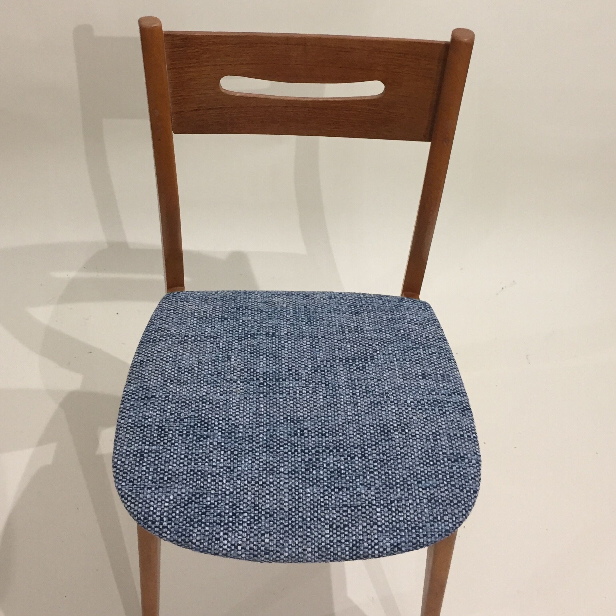 Series of 4 Scandinavian chairs reupholstered
