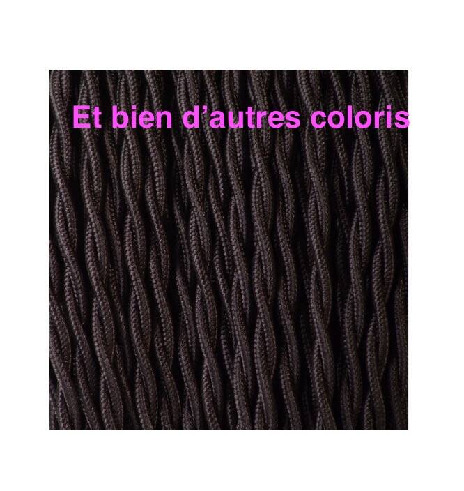 Ribbed globe pendant light, 2 m fabric cable