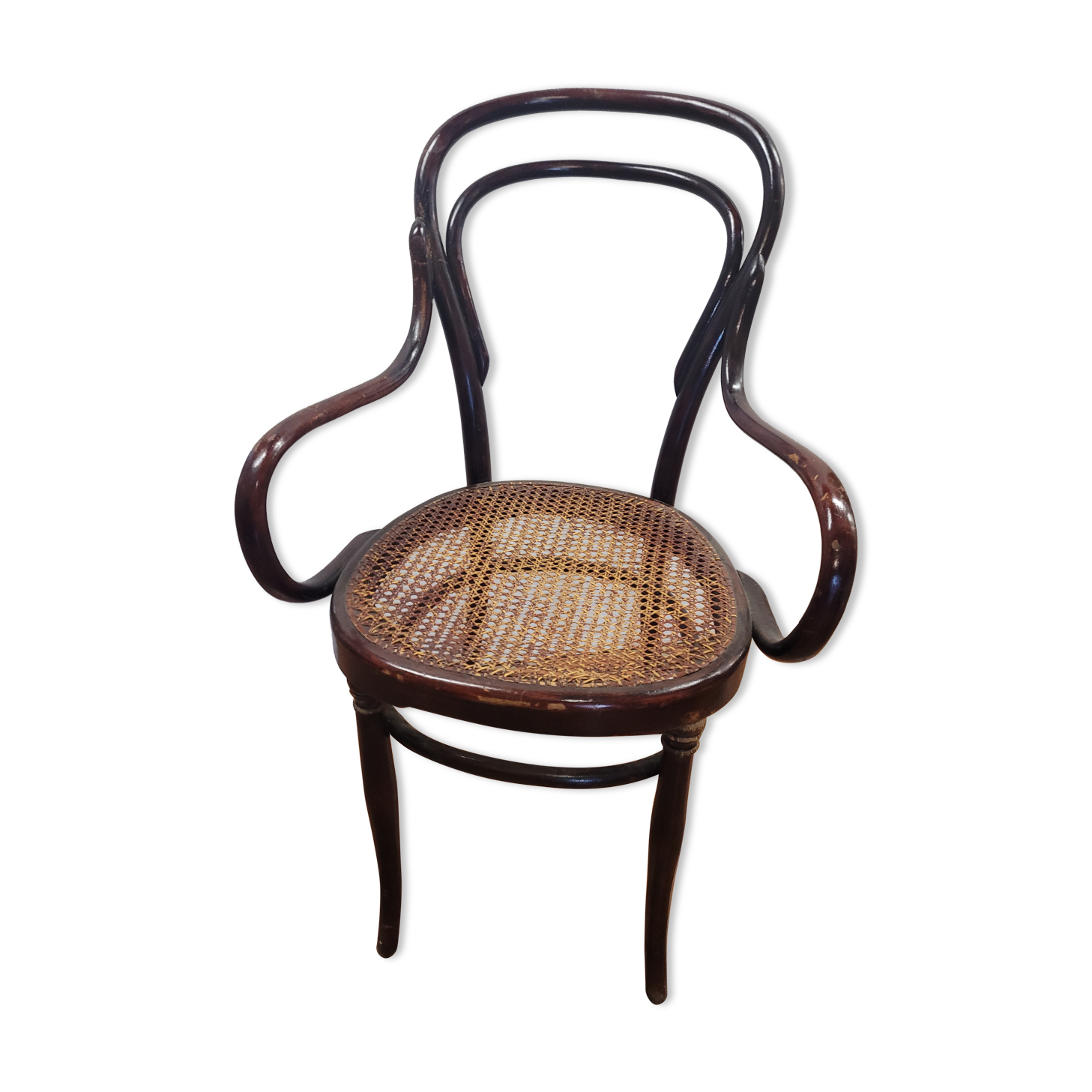 Hoffman bistro armchair in curved wood