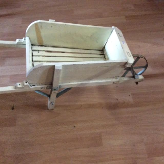 Old wooden wheelbarrow