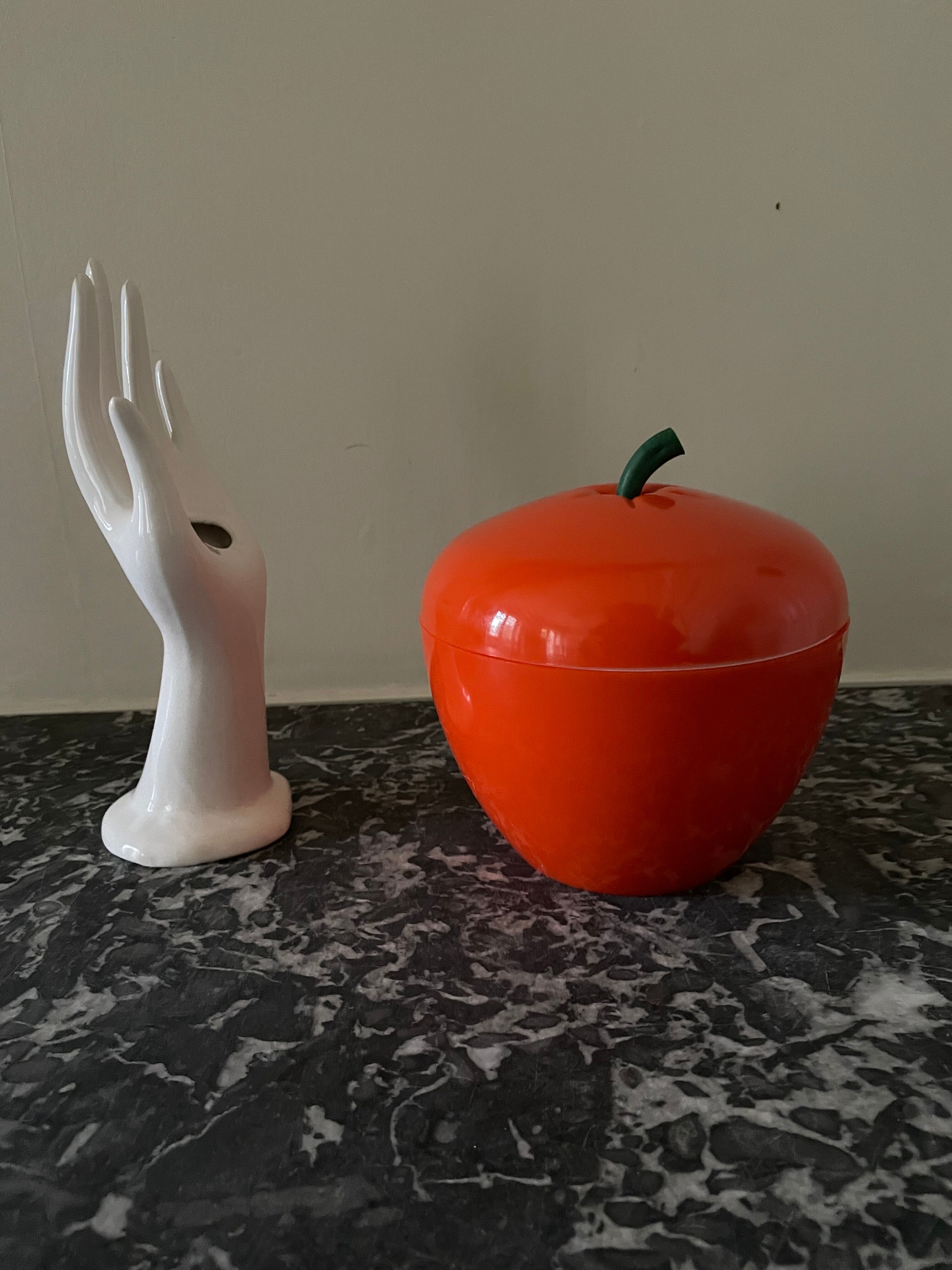 Orange apple ice bucket 1970
