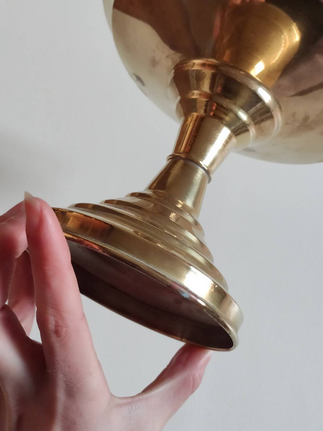 Art deco brass fruit bowl