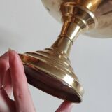 Art deco brass fruit bowl