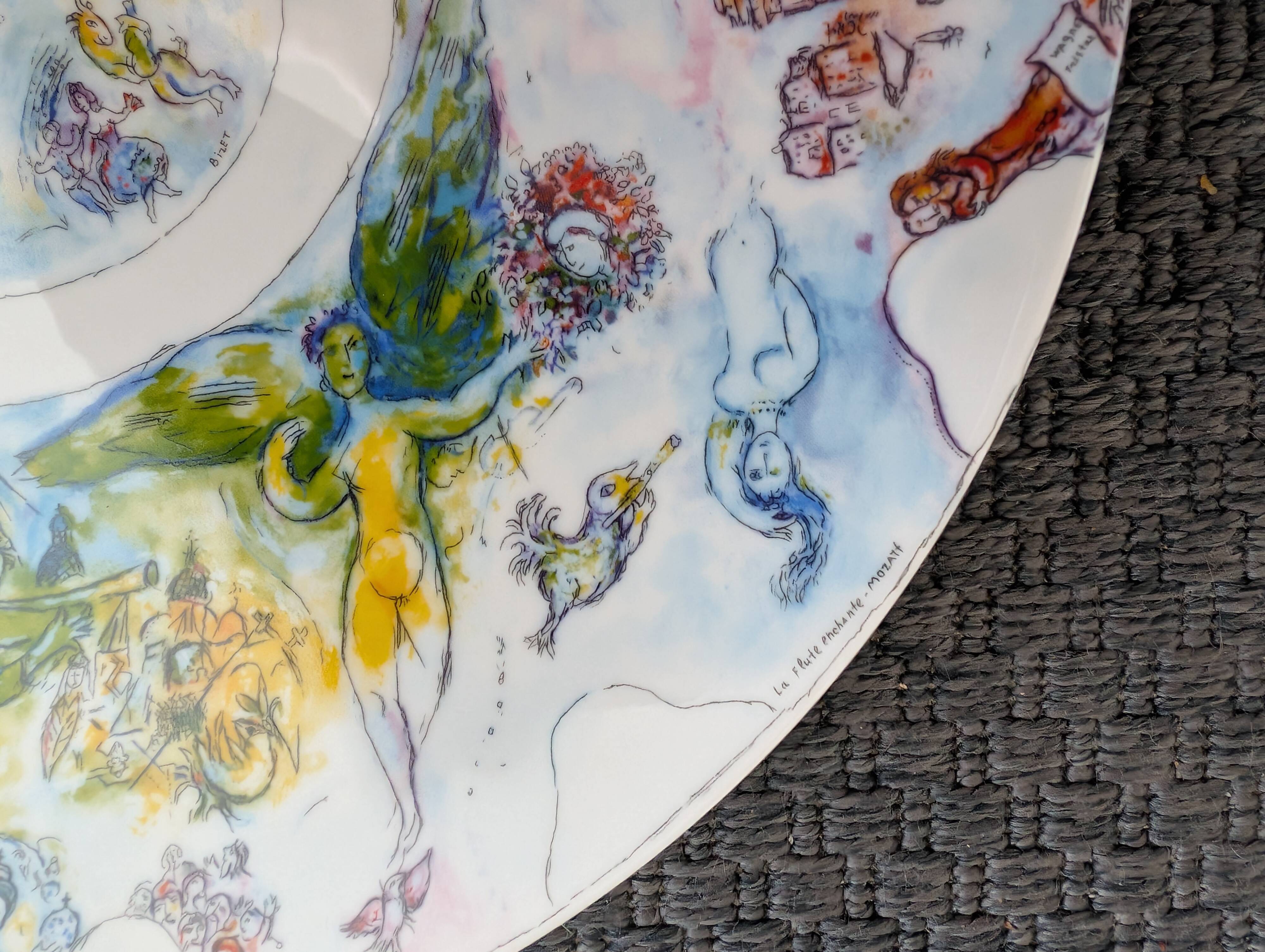 Bernardaud Marc Chagall Opéra Garnier Limoges Porcelain Coupe Plate, 36 cm