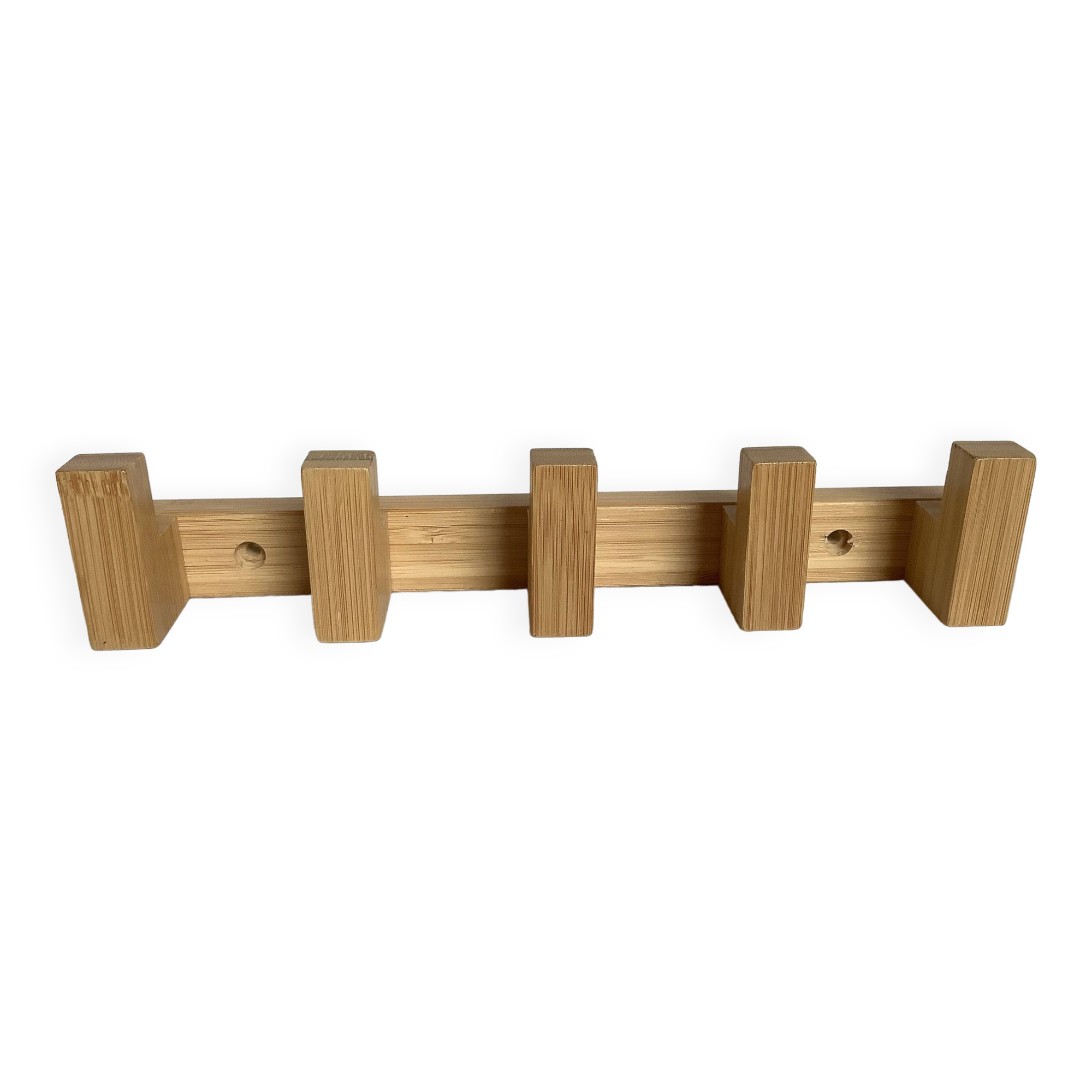Bamboo wood coat rack