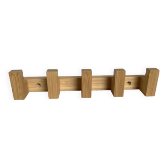 Bamboo wood coat rack