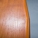 Mid-Century Coffee Table in Teak & Rattan