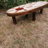 Ceramic coffee table from Vallauris by Barrois