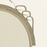 Art Deco Mirror With Hand-Forged Iron Frame, Belgium, 1920s