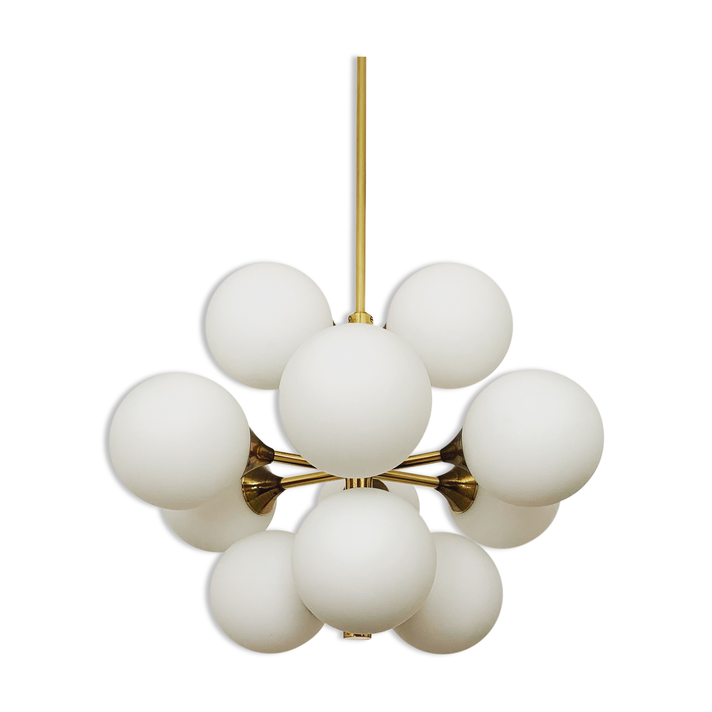 Brass Sputnik chandelier by Kaiser Leuchten