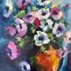 Oil on canvas "Bouquet of Flowers" signed Paumier