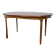 Mid century oval teak extendable dining table from mcintosh, 1960s