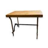 Side table in wood and metal mordoré