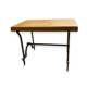 Table d'appoint en bois et métal mordoré