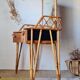 Vintage Rattan and Bamboo Hairdresser with Mirror – 1960s