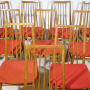 Mid-Century Dining Chairs in Walnut, Set of 10, 1960s