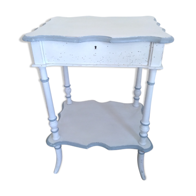 Table d'appoint avec intérieur miroir et casiers de rangements