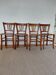 Set of 4 vintage bistro chairs in wood - brasserie style