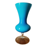 Blue opaline vase